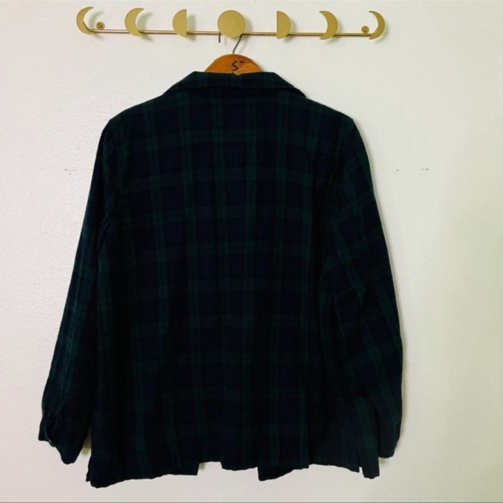L.L. Bean | Blue & Green Cotton Long Sleeve Button Down Shirt - Picture 2 of 4